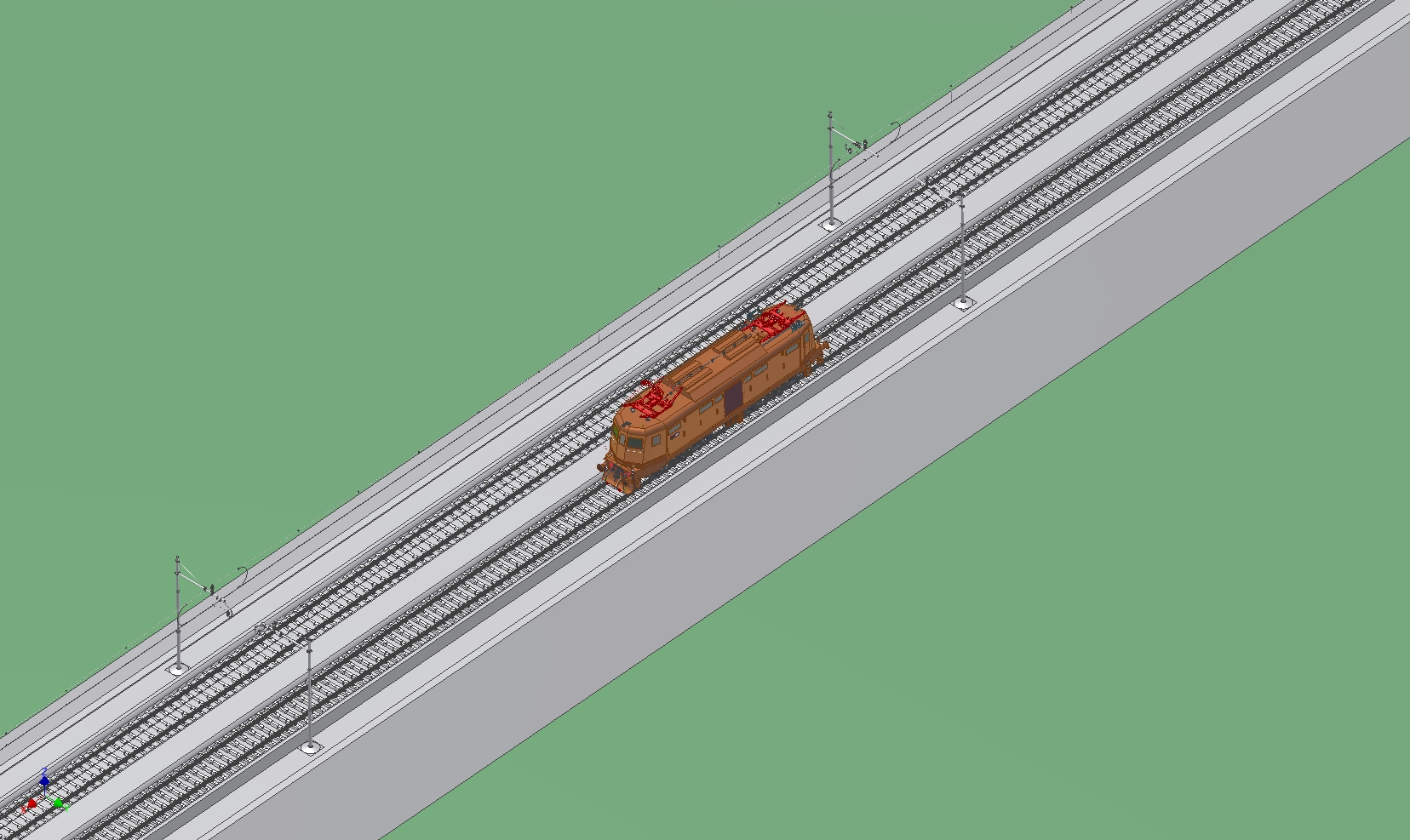 机车火车与铁轨